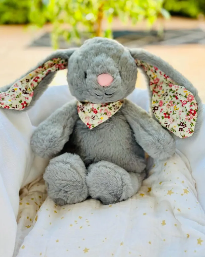 Peluche bouillotte déhoussable lapin