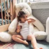 Peluche ours jules debout crème 100 cm