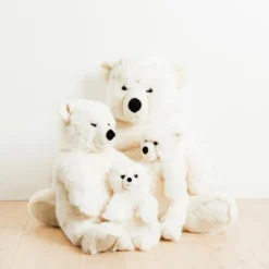 Peluche ours jules debout crème 100 cm