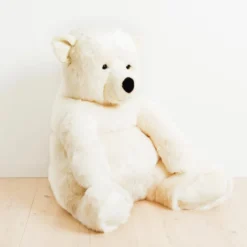 Peluche ours jules debout crème 100 cm
