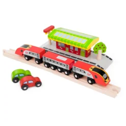 Pendolino train vierge en bois