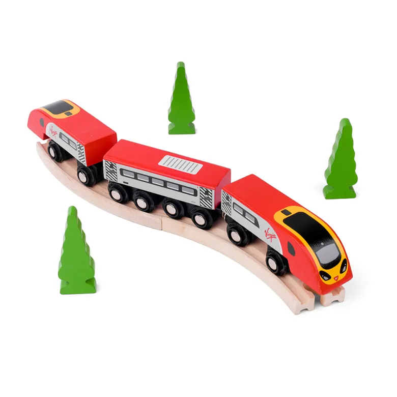 Pendolino train vierge en bois
