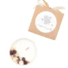 Petite bougie fleurs séchées marron glacé