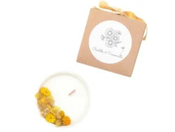 Petite bougie fleurs séchées vanille épicée