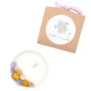 Petite bougie fleurs séchées violette