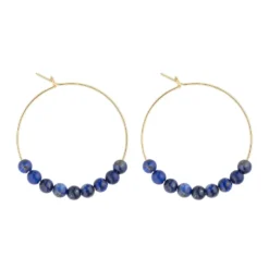 Petites créoles lapis lazuli & or