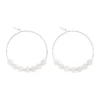Petites créoles quartz rose & argent