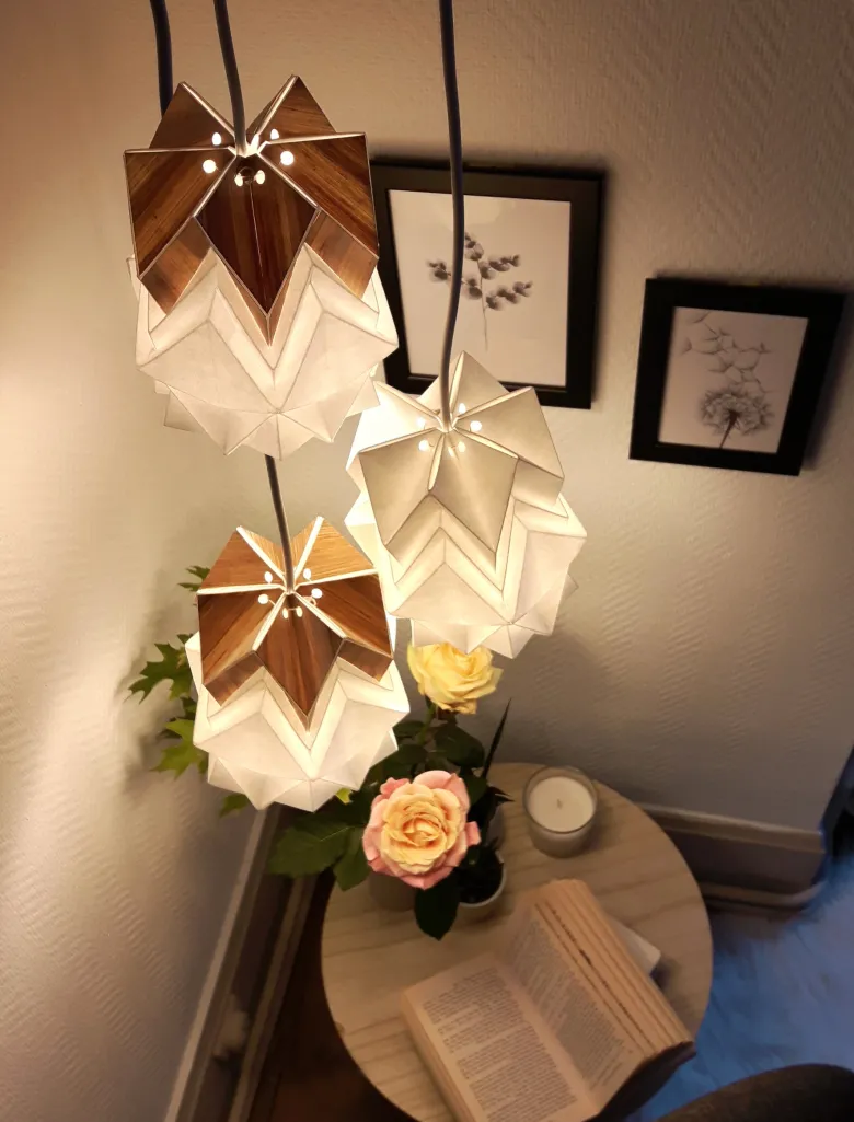 Petite suspension origami design