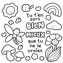 Petits mots cosy Coloriages mignons et cocooning 45 citations à colorier