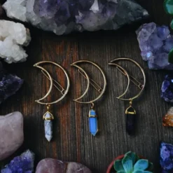 Pince à cheveux broche en agate noire
