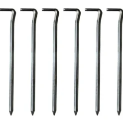 6 piquets de tente cao carrés acier 160mm 5mmø