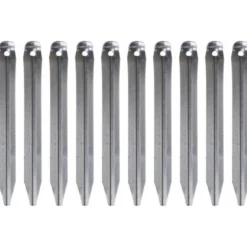 10 piquets de tente cao cornières acier 230mm