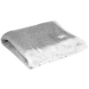 Plaid laine gris ivoire