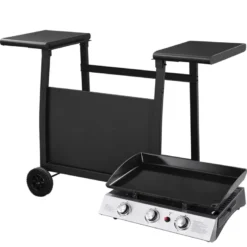 Plancha au gaz séville - 3 brûleurs 7,5kw + chariot