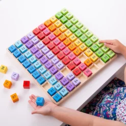 Plateau à numéros en bois