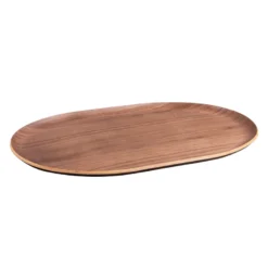 Plateau ovale brun 40x25 cm