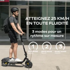 Pneu gonflable – autonomie jusqu'a 20 km – trottinette électrique