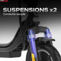 Pneu gonflable – autonomie jusqu'a 20 km – trottinette électrique