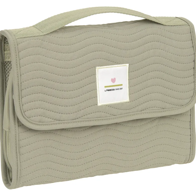 Pochette de change xl coutures à vagues menthe