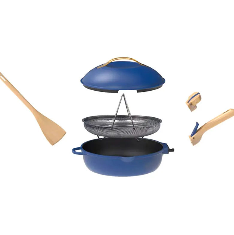 Poêle 8 en 1 La Fabuleuse 24 cm Bleu