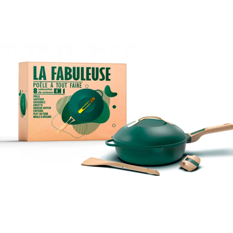 Poêle 8 en 1 La Fabuleuse 28 cm Vert