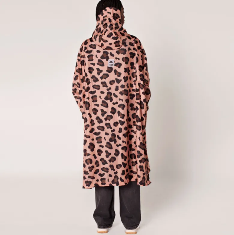 Poncho de pluie recyclé Rainkiss Léopard