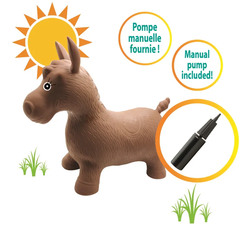 Poney sauteur gonflable avec housse