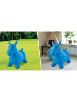 Poney sauteur gonflable bleu