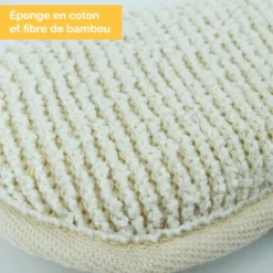 Éponge exfoliante - fibre de bambou 16cm