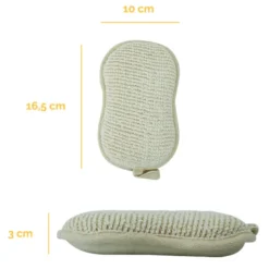 Éponge exfoliante - fibre de bambou 16cm