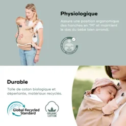 Porte-bébé évolutif moov & boost beige Beige