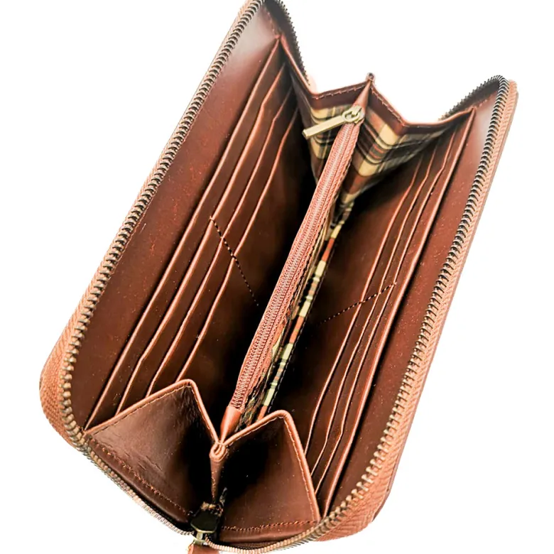 Portefeuille cuir ami café