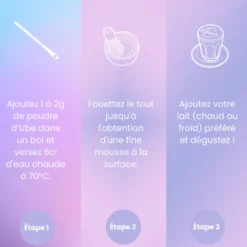 Poudre d'UBE naturelle Concentration Digestion Énergie