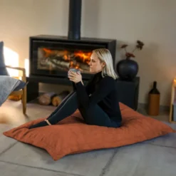 Pouf d'intérieur - terracotta