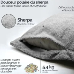 Pouf d'intérieur xxl - gris clair