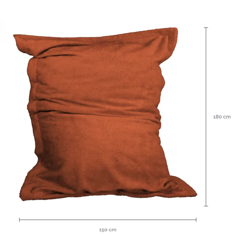 Pouf d'intérieur xxl - terracotta
