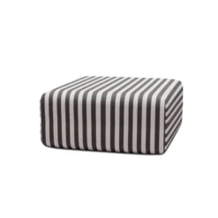 Pouf modulable - tissu extérieur à rayures Anthracite