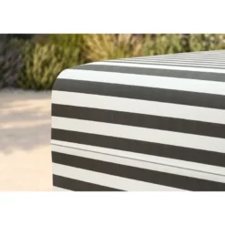 Pouf modulable - tissu extérieur à rayures Anthracite