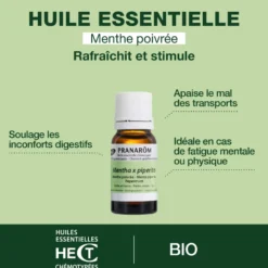 Pranarom - huile essentielle de menthe poivrée - bio