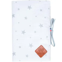 Protège carnet santé bébé coton blanc