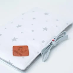 Protège carnet santé bébé coton blanc