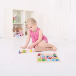 Puzzle abc majuscules en bois