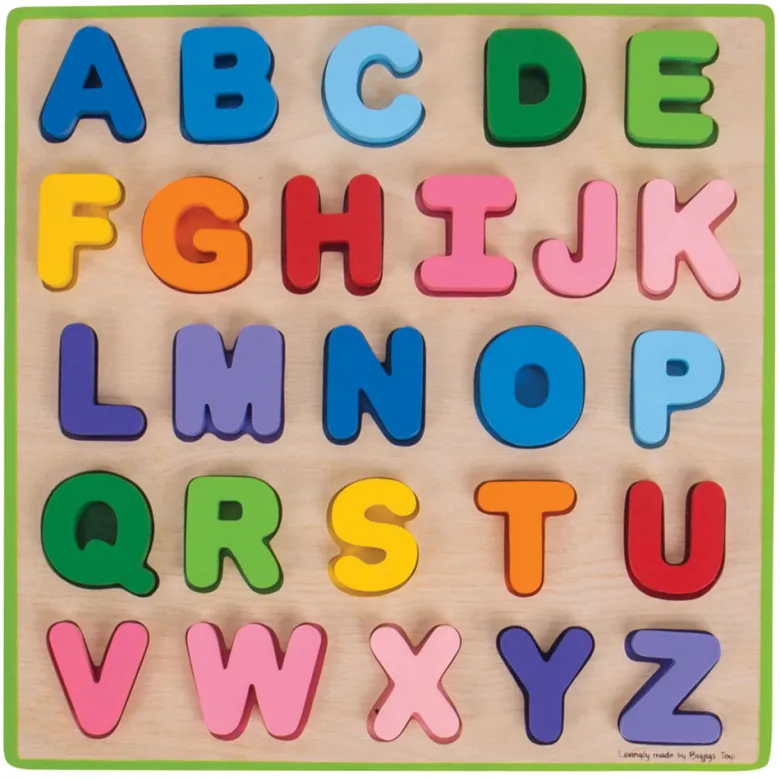 Puzzle abc majuscules en bois