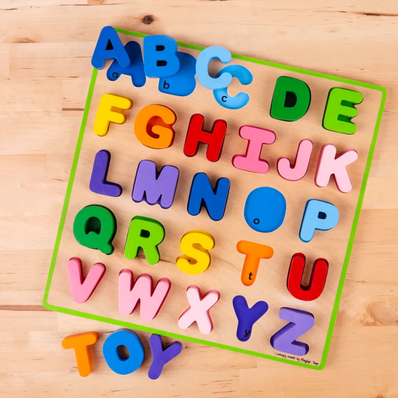 Puzzle abc majuscules en bois