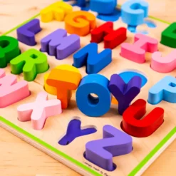 Puzzle abc majuscules en bois