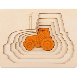 Puzzle enfant encastrement hape 5 tracte