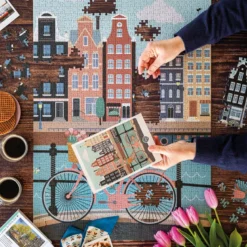 Puzzle 1000p pédalons au fil de l'eau