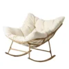 Quito fauteuil à bascule d'intérieur et d'extérieur beige