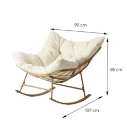 Quito fauteuil à bascule d'intérieur et d'extérieur beige