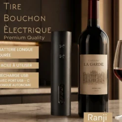 Ranji- kit tire bouchon électrique rechargeable usb c et accessoires pour vin